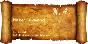 Mezei Armand névjegykártya